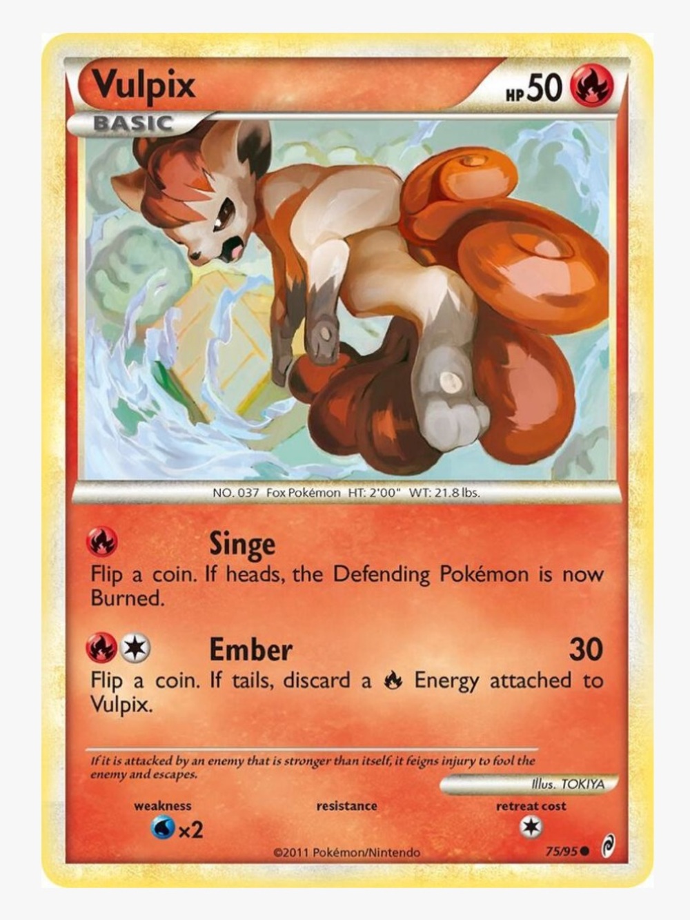 Vulpix Call of Legends Pokemon Trading Card